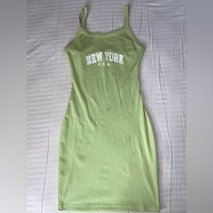 Letter graphic bodycon Dress